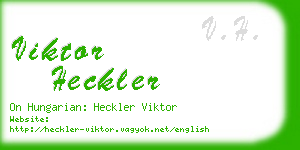 viktor heckler business card
